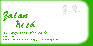 zalan meth business card